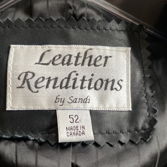 Nice black leather jacket NWT. Leather Renditions by Sandi. Very nice! - Picture 3 of 4